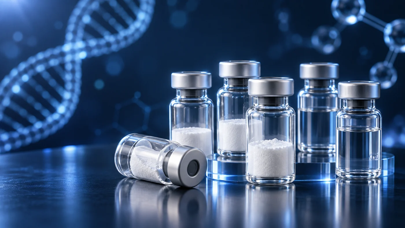 Lyophilized peptide vials